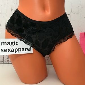 VS S M L VERY SEXY SEQUIN VELVET CHEEKY PANTY